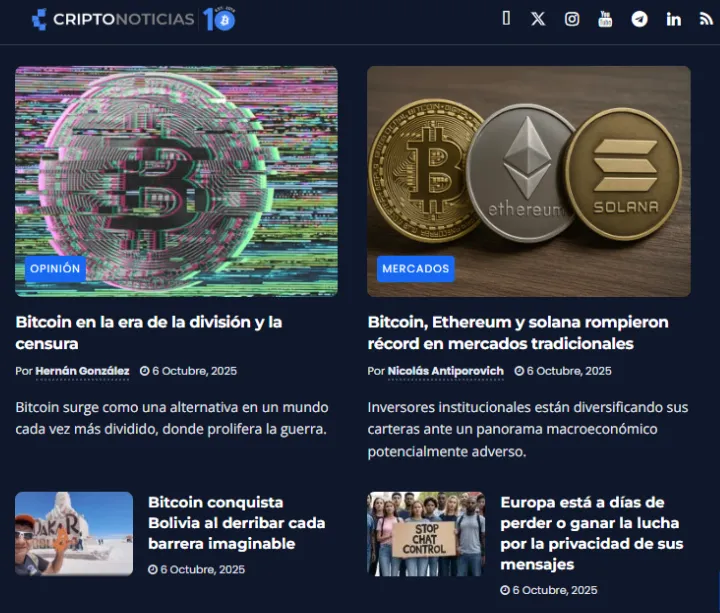 CriptoNoticias Website